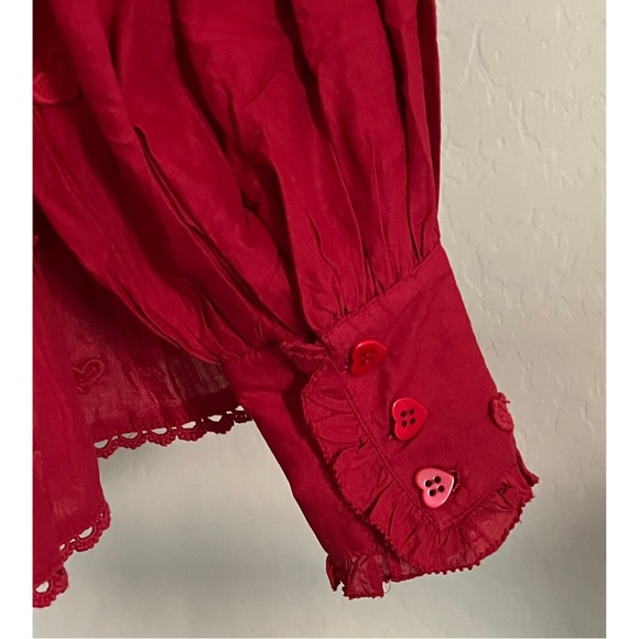 FARM Rio Red Ruffled Blouse - Picture 6 of 9